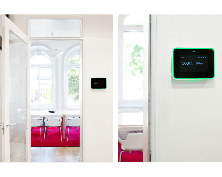 Evoko Raummanager Raumbuchungsystem digitales Türschild